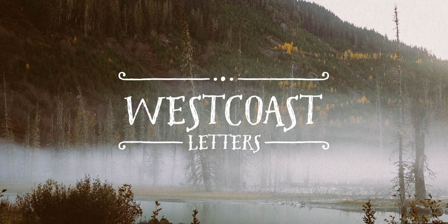 Example font Westcoast Letters #1